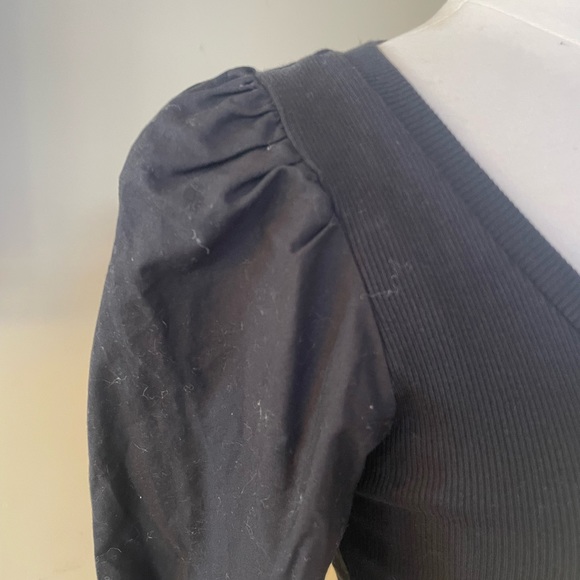 Zara Cropped Balloon Sleeved Shirt - Picture 3 of 5